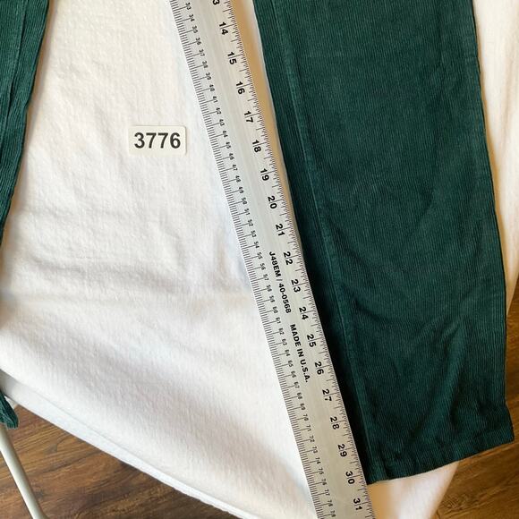 21 Men Women Corduroy Pants size 30 US Green Mid Rise Slim Fit NWT - Picture 4 of 11